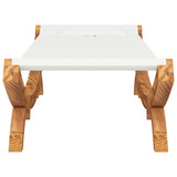 Vrtni ležaj 100 x 188,5 x 44 cm od masivnog savijenog drva krem