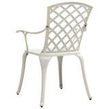 3-dijelni bistro set od lijevanog aluminija bijeli