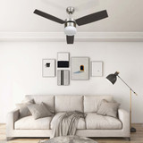 Stropni ventilator sa svjetlom i daljinskim 108 cm tamnosmeđi Stropni ventilator sa svjetlom i daljinskim 108 cm tamnosmeđi