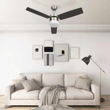 Stropni ventilator sa svjetlom i daljinskim 108 cm tamnosmeđi Stropni ventilator sa svjetlom i daljinskim 108 cm tamnosmeđi