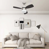 Stropni ventilator sa svjetlom i daljinskim 76 cm tamnosmeđi Stropni ventilator sa svjetlom i daljinskim 76 cm tamnosmeđi