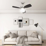 Stropni ventilator sa svjetlom i daljinskim 76 cm tamnosmeđi Stropni ventilator sa svjetlom i daljinskim 76 cm tamnosmeđi