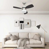 Stropni ventilator sa svjetlom i daljinskim 76 cm tamnosmeđi Stropni ventilator sa svjetlom i daljinskim 76 cm tamnosmeđi