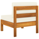 5-dijelna vrtna garnitura s krem bijelim jastucima drvo bagrema