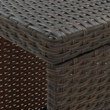 5-dijelni vrtni barski set od poliratana s jastucima smeđi 5-dijelni vrtni barski set od poliratana s jastucima smeđi