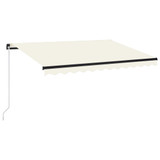 Tenda na ručno uvlačenje s LED svjetlom 350 x 250 cm krem