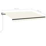 Tenda na automatsko uvlačenje 350 x 250 cm krem