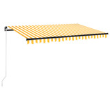 Tenda na ručno uvlačenje 450 x 300 cm žuto-bijela