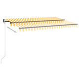 Tenda na automatsko uvlačenje 450 x 300 cm žuto-bijela