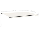 Tenda na ručno uvlačenje 500 x 300 cm krem