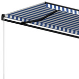 Tenda na ručno uvlačenje 400 x 350 cm plavo-bijela