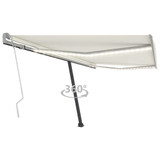 Tenda na ručno uvlačenje s LED svjetlima 400 x 350 cm krem