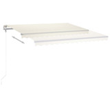 Tenda na ručno uvlačenje s LED svjetlima 400 x 350 cm krem
