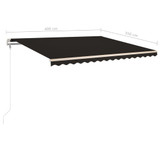 Tenda na ručno uvlačenje s LED svjetlima 400 x 350 cm antracit