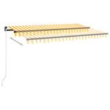 Tenda na ručno uvlačenje 450 x 350 cm žuto-bijela