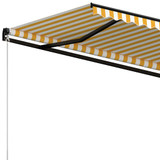 Tenda na ručno uvlačenje 450 x 350 cm žuto-bijela