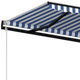 Tenda na automatsko uvlačenje 450 x 350 cm plavo-bijela