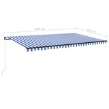 Tenda na ručno uvlačenje 500 x 350 cm plavo-bijela