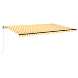 Tenda na ručno uvlačenje 500 x 350 cm žuto-bijela