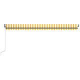 Tenda na automatsko uvlačenje 500 x 350 cm žuto-bijela