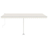 Automatska tenda sa senzorom za vjetar LED 500 x 350 cm krem