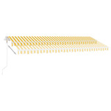 Automatska tenda sa senzorom LED 500 x 350 cm žuto-bijela