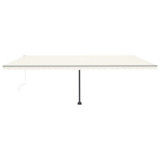 Tenda na ručno uvlačenje s LED svjetlima 600 x 350 cm krem