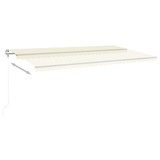 Tenda na ručno uvlačenje s LED svjetlima 600 x 350 cm krem