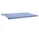 Tenda na automatsko uvlačenje 600 x 350 cm plavo-bijela