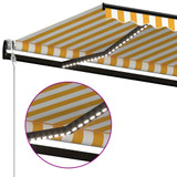 Automatska tenda sa senzorom LED 600 x 350 cm žuto-bijela
