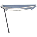 Automatska tenda sa senzorom LED 450 x 300 cm plavo-bijela