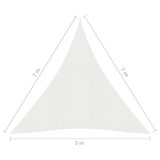 Jedro za zaštitu od sunca 160 g/m² bijelo 5 x 7 x 7 m HDPE