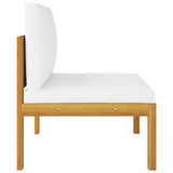 Srednja vrtna sofa od masivnog bagremovog drva s jastucima Srednja vrtna sofa od masivnog bagremovog drva s jastucima