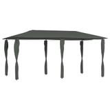 Sjenica s navlakama za stupove 3 x 6 x 2,6 m antracit 160 g/m²