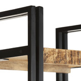 Police za knjige s 5 razina 40 x 30 x 180 cm masivno drvo manga