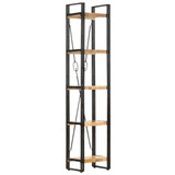 Police za knjige s 5 razina 40 x 30 x 180 cm masivno drvo manga