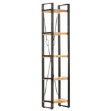 Police za knjige s 5 razina 40 x 30 x 180 cm masivno drvo manga