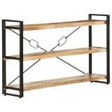 Police za knjige s 3 razine 140x30x80 cm od masivnog drva manga