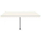 Automatska tenda sa senzorom za vjetar LED 400 x 350 cm krem
