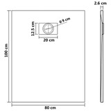 Kada za tuš SMC siva 100 x 80 cm Kada za tuš SMC siva 100 x 80 cm