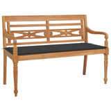 Klupa Batavia s antracit jastukom 120 cm od masivne tikovine Klupa Batavia s antracit jastukom 120 cm od masivne tikovine