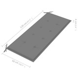 Klupa Batavia sa sivim jastukom 120 cm od masivne tikovine Klupa Batavia sa sivim jastukom 120 cm od masivne tikovine