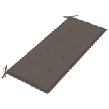 Klupa Batavia sa smeđe-sivim jastukom 120 cm masivna tikovina Klupa Batavia sa smeđe-sivim jastukom 120 cm masivna tikovina