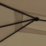 Sjenica s navlakama za stupove 3x4x2,6 m smeđe-siva 160 g/m²