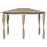 Sjenica s navlakama za stupove 3x4x2,6 m smeđe-siva 160 g/m²