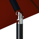 Vrtni suncobran s LED svjetlima i šipkom 300 cm terakota