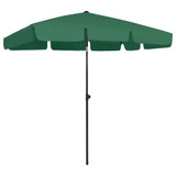 Suncobran za plažu zeleni 200 x 125 cm