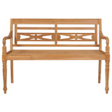 Klupa Batavia s crvenim jastukom 120 cm od masivne tikovine Klupa Batavia s crvenim jastukom 120 cm od masivne tikovine