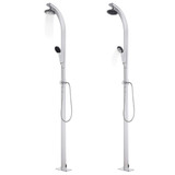 Vrtni tuš sa sivom bazom 220 cm aluminijski