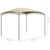 Sjenica 3 x 4 x 2,65 m krem 180 g/m²